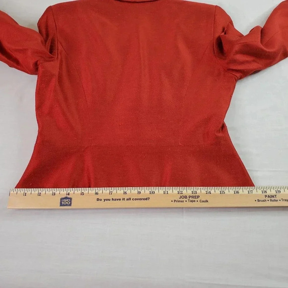 Kasper ASL Skirt Suit Sz 6 Red Blazer Black Knee Length Career Church Boss Lady - Picture 15 of 16